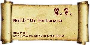 Meláth Hortenzia névjegykártya